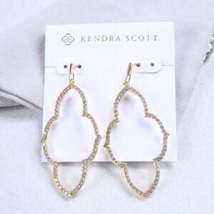 Kendra Scott | Abbie - Gold White Crystal Earrings